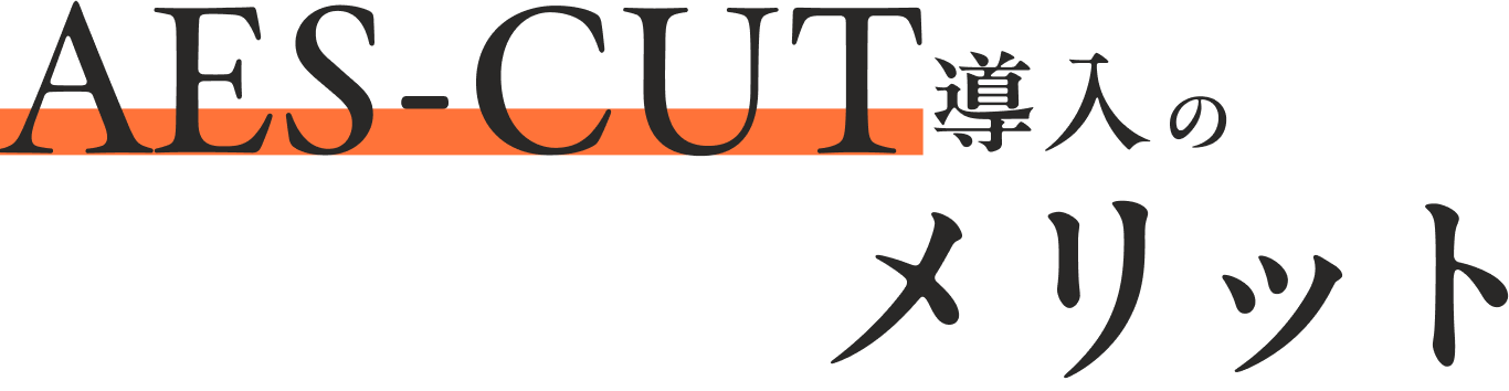 AES-CUT導入のメリット